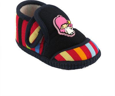 

Chiu Girls Velcro Casual Boots(Blue, Strip blue