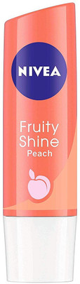Nivea Fruity Shine, 4.8g (Peach) Peach(Pack of: 1, 4.8 g)
