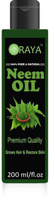 

ORAYA Neem Oil - 100% Pure Natural Oil & Undiluted Cold Pressed Refined Cosmetic Grade For Aromathe Hair Oil(200 ml)