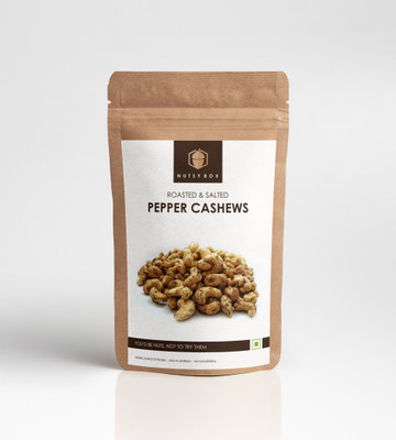 

Nutsy Box Premium Roasted and Salted Pepper Cashews, 490g Cashews(490 g, Pouch)