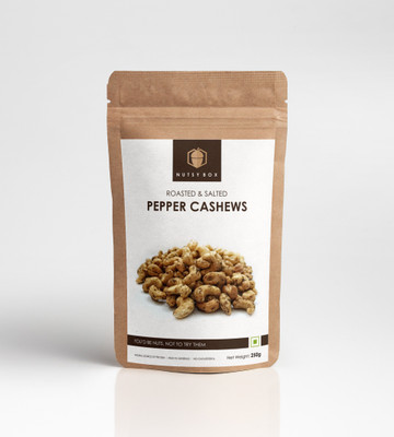 

Nutsy Box Premium Roasted and Salted Pepper Cashews, 250g Cashews(250 g, Pouch)