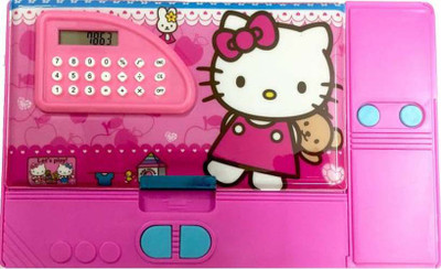 

Dragon Hello Kitty Cartoon Art Plastic Pencil Box(Set of 1, Pink)