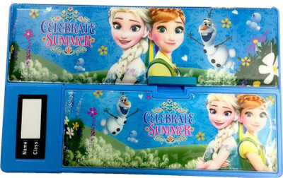 

Xeekart Jumbo Frozen Princess Dual Compartment with Calculator Multi-functional jumbo Art Plastic Pencil Box Cartoon Art EVA Pencil Box(Set of 1, Blue)