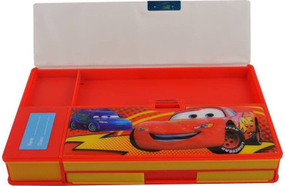 

Genextonline 1 Cartoon Art Plastic Pencil Box(Set of 1, Red)