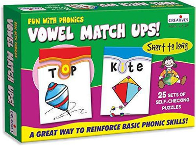 

Creative Educational Aids Fun with Phonics - Vowel Match Ups(50 Pieces)