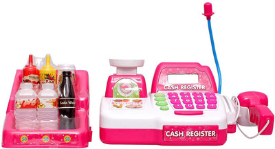 

DD RETAIL Supermarket Shopping Cash Register Play Set, with Barcode Scanner