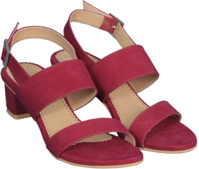 SHOE CRAFT Women Heels(Maroon , 9)