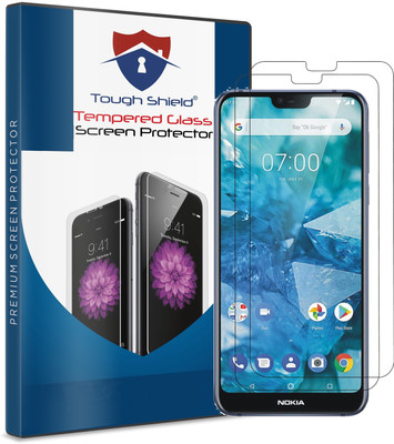 TOUGH SHIELD Tempered Glass Guard for Nokia 7.1(Pack of 2)