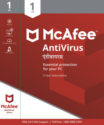 McAfee Anti-virus 1.0 User 3 Years(CD/DVD)