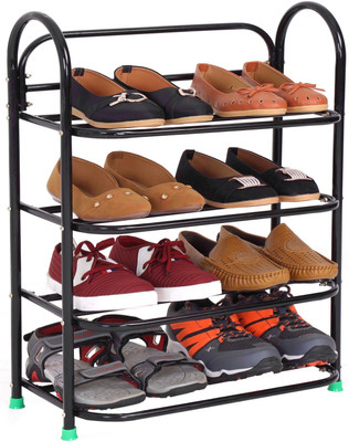 Raj SmartBuy 4 Tiers Metal Shoe Stand(Black, 4 Shelves)