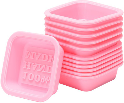 

Litake 12pcs Reusable Silicone Soap Molds 100% HAND MADE DIY Square Handmade Soaps Moulds Microwave Oven Refrigerator Dishwasher Safe Mold(Pink)