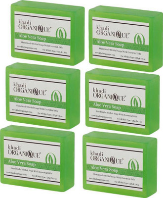 

khadi organique Aloevera soap (pack of 6)(750 g, Pack of 6)