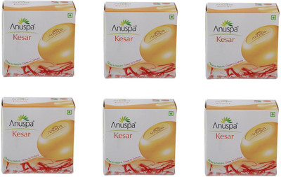 

Anuspa 6 Herbal Kesar 125g Soaps(750 g, Pack of 6)