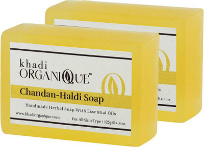 

khadi organique Chandan Haldi Soap (250 g, Pack of 2)(250 g, Pack of 2)