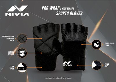 

Nivia ProWrap Gym & Fitness Gloves (, Multicolor