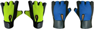 HMFURRYS FINEST Gym Gloves / Sports Gloves / Fitness Gloves/ Training Gloves/ Weight Lifting Gym & Fitness Gloves(Green, Blue)