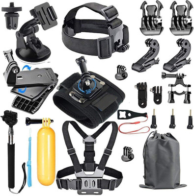 

Action Pro 18-in-1 Accessory Kit for GoPro Hero 6,5 Hero Session/Sports Action Camera (Black, ACP0124) Strap(Black)