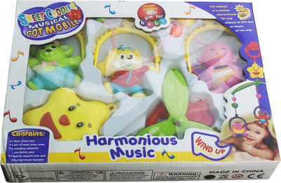 

tysm creation combo of Windup Sweet Cuddle Cot Cradle rattle and 6 Pcs. Baby Rattles in a pouch Rattle (Multicolor) Toy Accessory(1 Multicolor)