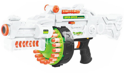 

WAMA RETAILS Blaze Storm Soft Bullet Gun Battery Operated Gun with 40 Foam Bullets & 20 Suction Dart Bullet(Multicolor)