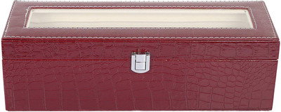 

zaradise Leather Brown Bangle Organizer Box for Womens Jewellery Vanity Box(Brown)