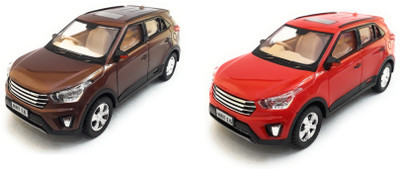 

The Game Begins Combo of Creta SUV Miniature Car Toy (Pack of 2 Car Toys) || Red and Brown(Red, Brown)