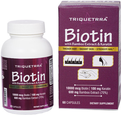 

TRIQUETRRA Biotin With Bamboo Ext (Silica) & Keratin 60 Caps(60 No)