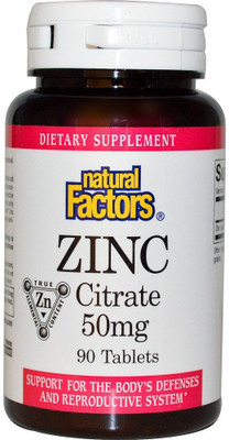 

Natural Factors Zinc Citrate 50 mg 90 Tablets(90 No)