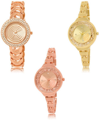 Red Robin Latest Set of 3 Stylish Attractive Professional Designer Combo Analog Watch - For Women