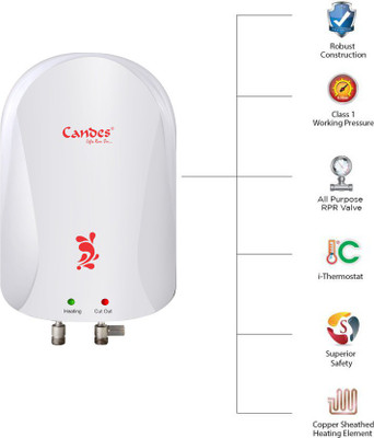 

Candes 3 L Instant Water Geyser(Ivory, 3Ltr Storage Water Geyser ABS)