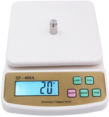 

zelenor Electronic Digital Kitchen Weight Machine Multipurpose 10Kg Weighing Scale (White) Weighing Scale(White)