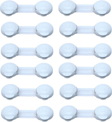 

BabySafeHouse Baby Safety Cabinet Latch with strong tape (12 piece)(White)