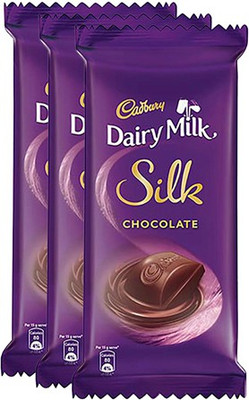 

Cadbury Dairy Milk Silk Chocolate Bar, 150g – Pack of 3 Bars(Pack of 3, 450 g)