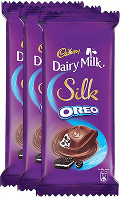 

Cadbury Dairy Milk Silk Oreo Chocolate Bar, 130g – Pack of 3 Bars(Pack of 3, 390 g)