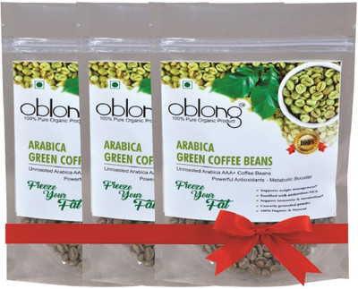 

OBLONG PREMIUM QUALITY GREEN COFFEE BEANS 250GM Pack of 3 Instant Coffee 750 g(Pack of 3, Green Coffee Flavoured)