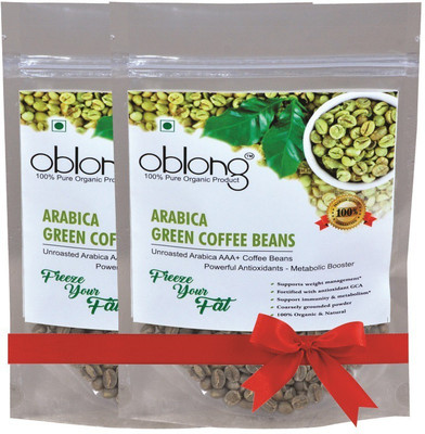 

OBLONG PREMIUM QUALITY GREEN COFFEE BEANS 800GM Pack of 2 Instant Coffee 1600 g(Pack of 2, Green Coffee Flavoured)