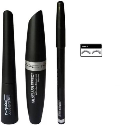 

Butees18 Eyebrow Pencil Black & Mac Liquid EyeLiner & Mac Mascara (MAC 3in1)(Set of 2)