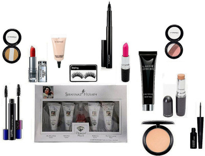 

Styling Eyelashes, Shahnaz Husain Daimond Plus Kit, Lakme Absolute Blue Perfect Makeup Primer, Enrich Matte Finish Lipstick Mac Stick Concealer, Compact, Candy Yum Yum Lipstick, Haute and Naughty Waterproof Lash Double Effect Mascara, select cover-up conc