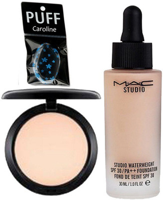

caroline silicon Puff & Studio WaterWeight Foundation& Studio Fix Compact(Set of 3)