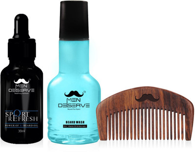 

MEN DESERVE Sport Refresh Beard Care Combo(Set of 3)