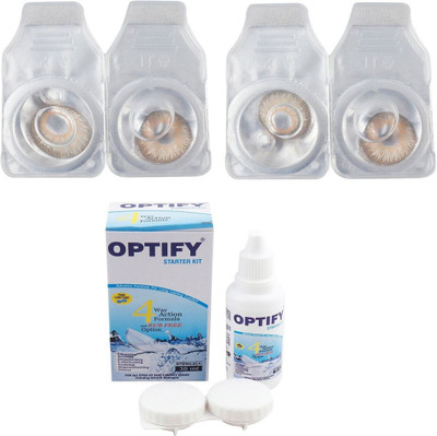 

Optify Combo Pack Monthly Color Contact Lens (Zero Power, Hazel-Hazel, Pack of 2) Monthly Contact Lens(1, Hazel-Hazel, Pack of 2)