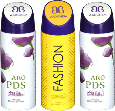 

arochem ARO PDS & FASHION DYNAMIC DEODORANT SPRAY Body Spray - For Men & Women(600 ml, Pack of 3)