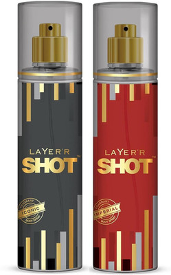 

Layer'r Shot ICONIC & IMPERIAL PACK OF 2 (135X2) Body Spray - For Men & Women(270 ml, Pack of 2)