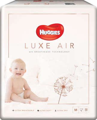

Huggies Luxe Air - Medium Size - Diaper Pants (90 Count) - M(90 Pieces)
