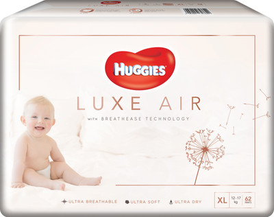 Huggies Luxe Air - Extra Large Size - Diaper Pants (62 Count) - XL(62 Pieces)
