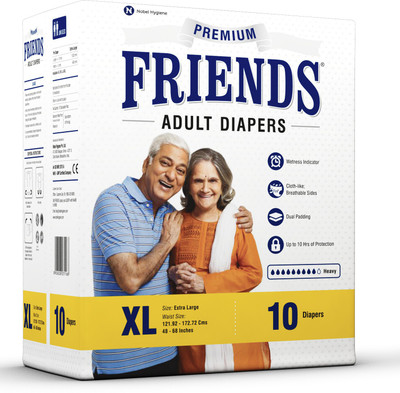 

Friends Premium Adult Diapers Adult Diapers - XL(10 Pieces)