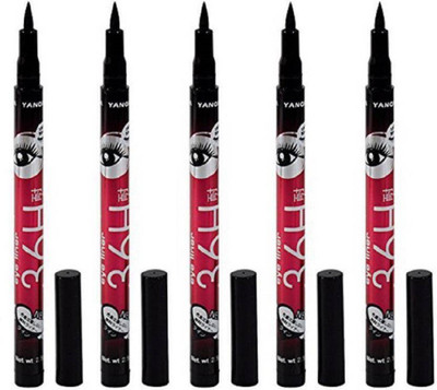 

Glamzone waterproof liquid eye liner 36 hours stay pack of 5 15 g (Deep black) 15 ml(Black)