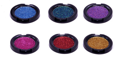 

Professional Six Different Colors Ultra Shiny Glitter Eye Shadow Palette (Blue,Green,Purple,Rose Red,Red,Golden) 18 g(Glitter)