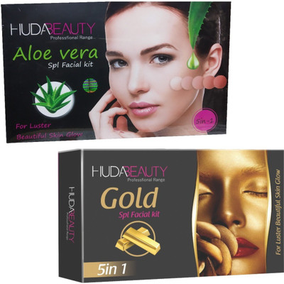 

Huda Beauty Professional Range Aloe Vera & Gold Facial Kit 900 g(Set of 2)