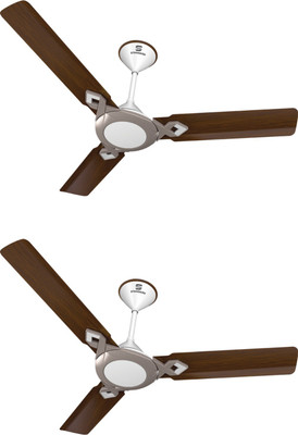 

STANDARD CRUISER REFRESH AMERICAN WENGE 3 Blade Ceiling Fan(AMERICAN Wenge, Pack of 2), Multicolor