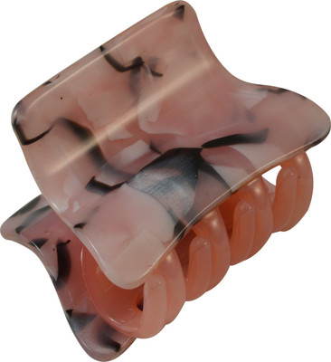 

Sarah Small Size Rectangle Shape Pink Shade Printed Daily Use Clutch Claw for Girls and Women Hair Clip(Pink)